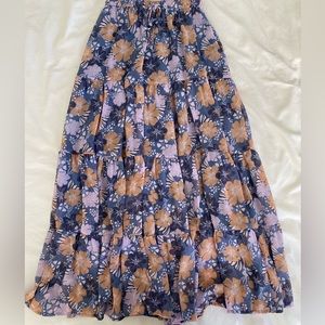 Aerie floral midi skirt